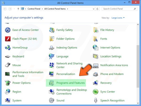 Image result for control panel programs and features